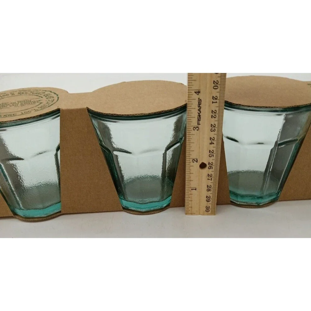 Vidrios San Miguel Green Recycled Glass Set of 4 Tumblers Spain 7.44 Ozs NIB